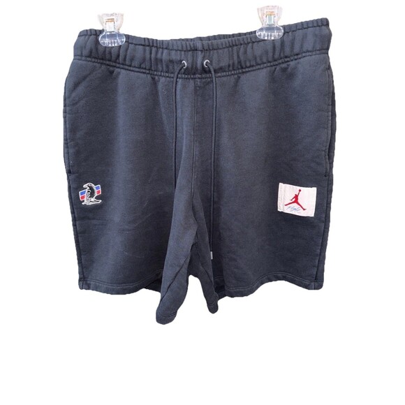 Jordan x Two 18 Premium Heavyweight Terry Shorts Black DV6964-010 Men L Pockets - Picture 1 of 10